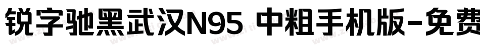 锐字驰黑武汉N95 中粗手机版字体转换